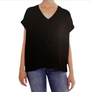 NWT Mod Ref Light Ribbed Rolled Sleeve Top